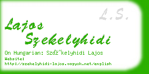 lajos szekelyhidi business card